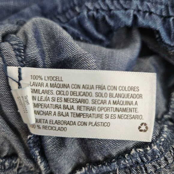 Mossimo Co. Denim Strappy Tie Front Romper Women’s Small Blue Jumper Boho  EUC - Picture 3 of 11